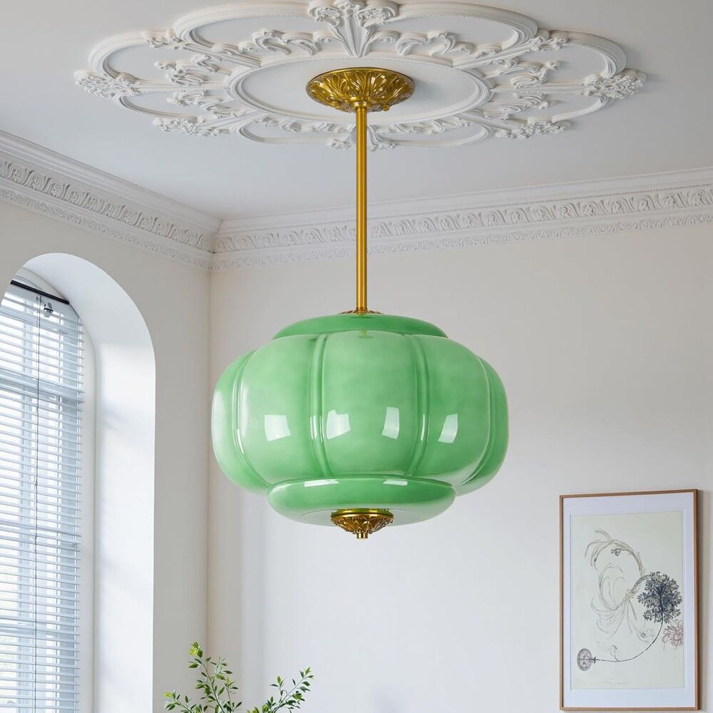 chunnwin Milk Glass Pendant Light